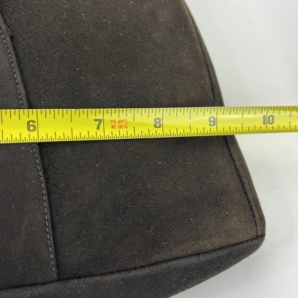 Vintage Classic Brown Brushed Suede Handbag - Picture 10 of 11